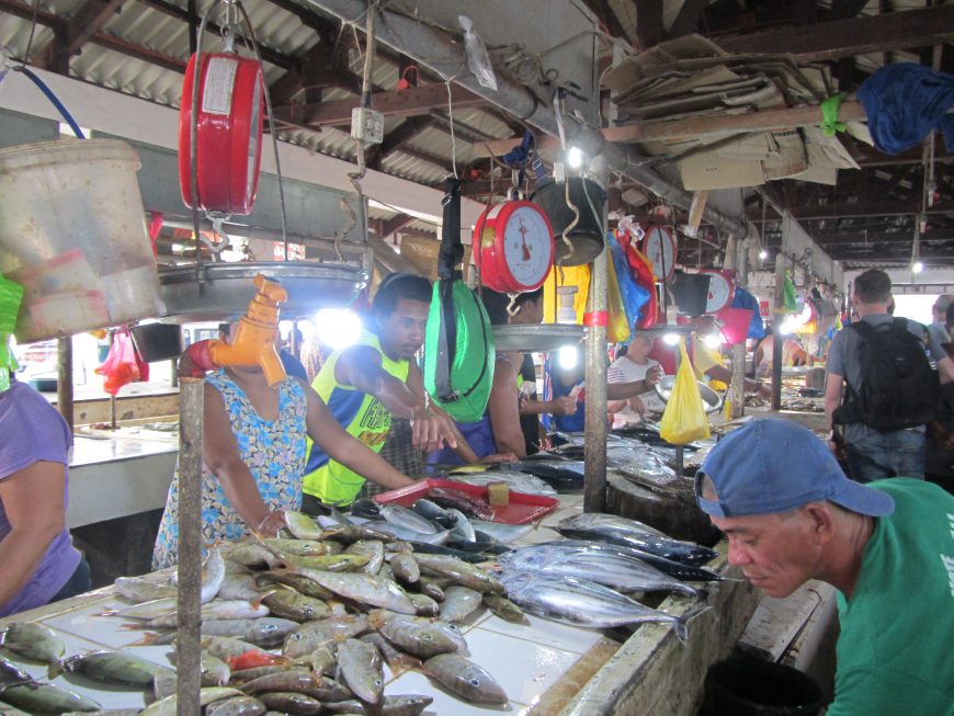 Fish selling business in the public market