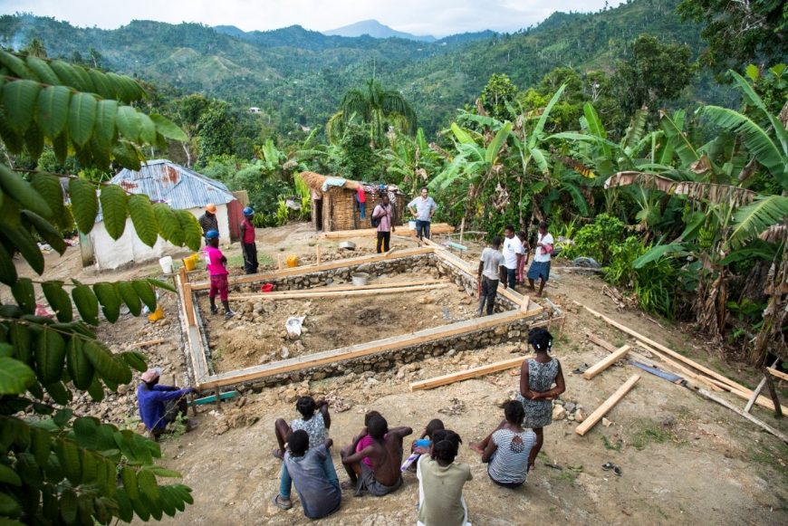 Site de construction à Haiti