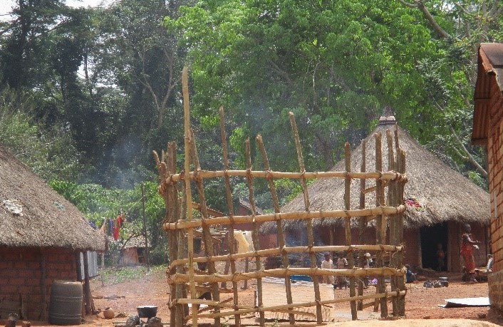 Barrière construite autour du puits traditionnel de Christophe dans le cadre de l’agenda PAF – Photo prise par ACTED, 2019, projet financé par le Fonds Humanitaire